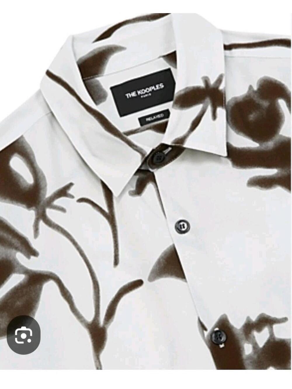 The Kooples men's button-down shirt S blurred flowers Button Up NWT $260 #WM1